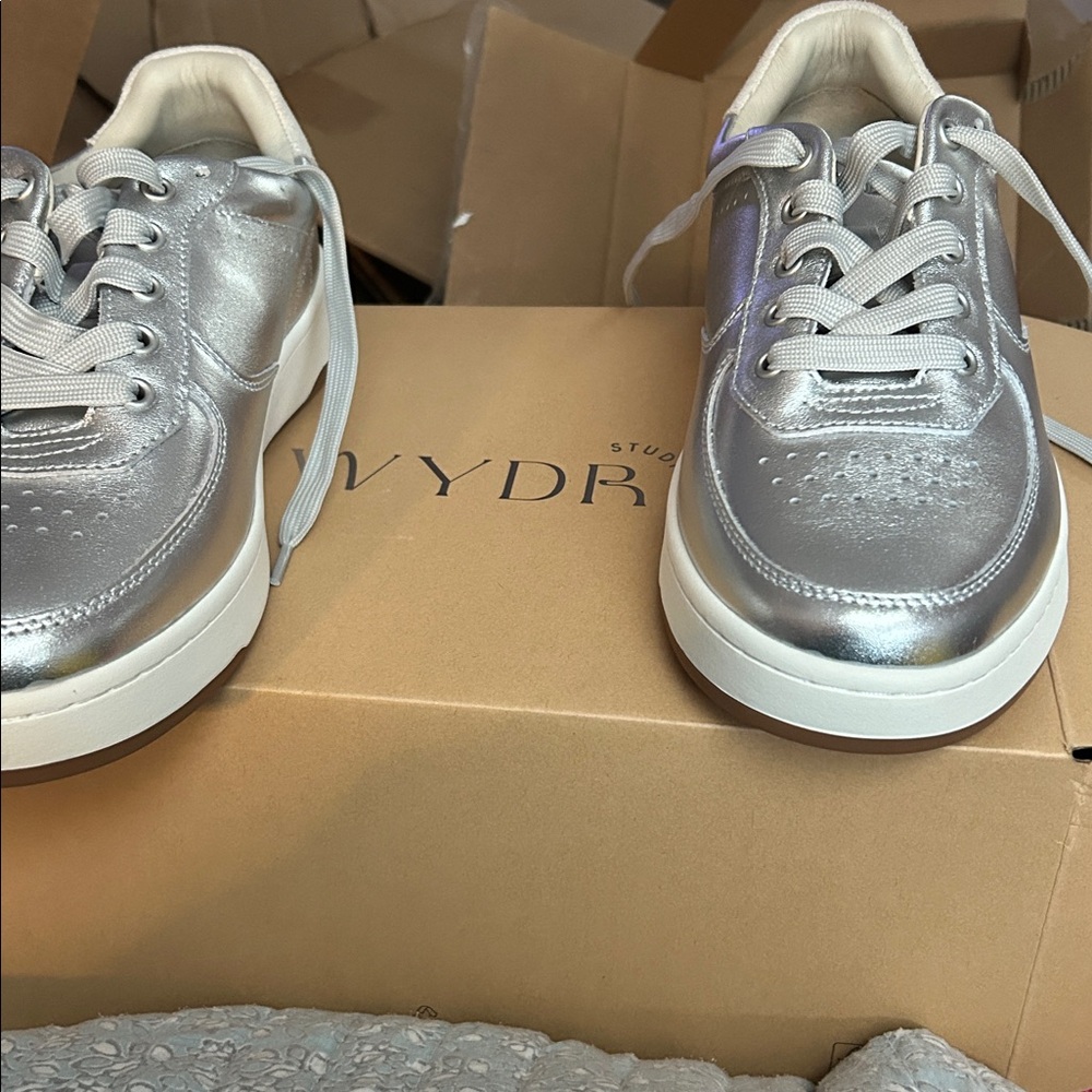 Women's Silver Sneakers - Picture 2 of 2